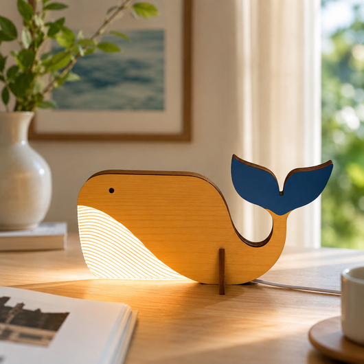 Wooden Animal LED Table Lamp