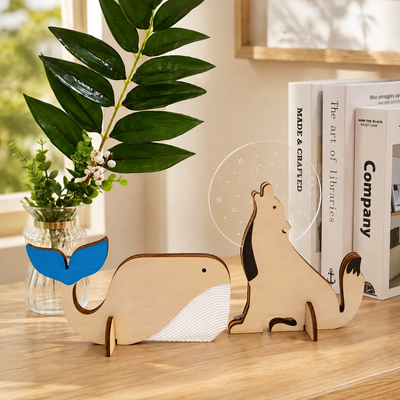 Wooden Animal LED Table Lamp