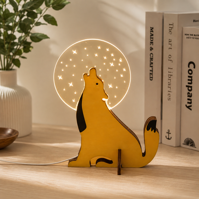 Wooden Animal LED Table Lamp