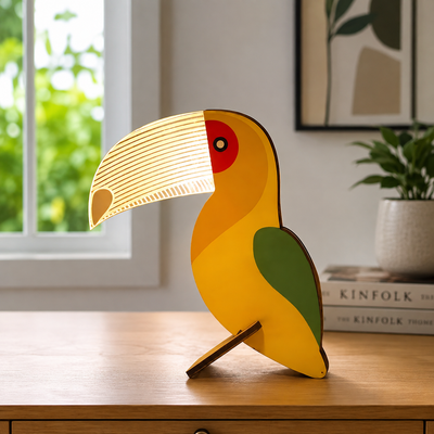 Wooden Animal LED Table Lamp