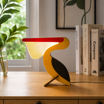Wooden Animal LED Table Lamp