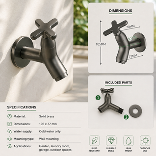 Brass Wall Mount Cold Water Faucet
