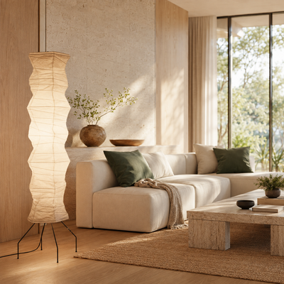 WabiSabi Rice Paper Floor Lamp