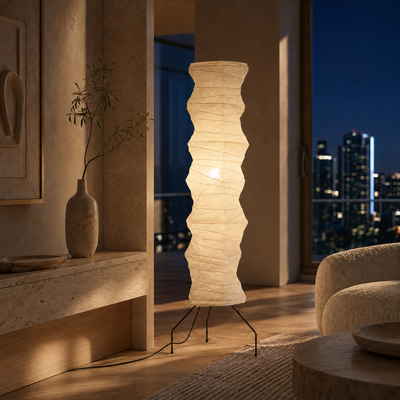 WabiSabi Rice Paper Floor Lamp