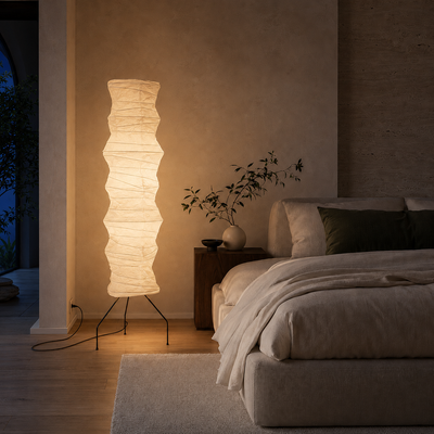 WabiSabi Rice Paper Floor Lamp