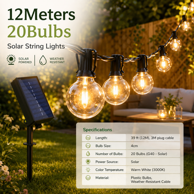 Solar Globe String Lights