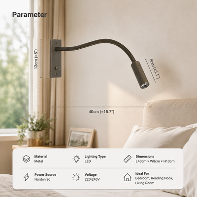 Minimalist Adjustable Wall Reading Lamp