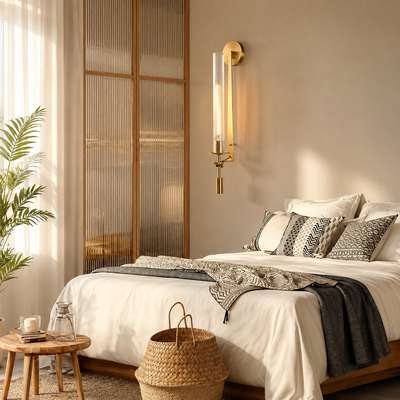 Clarion Fluted Glass Wall Sconce