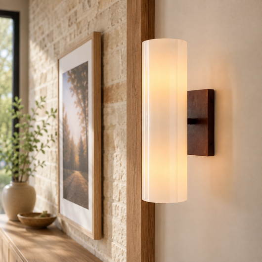 Alabaster Tube Wall Sconce