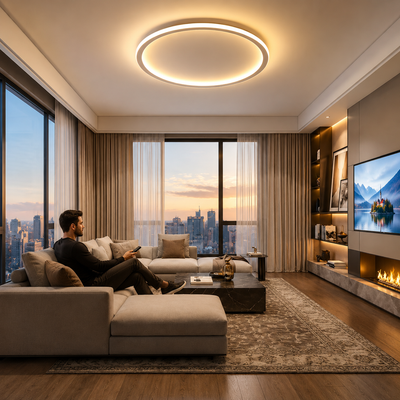 Scandinavian Round LED Ceiling Light