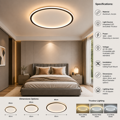 Scandinavian Round LED Ceiling Light
