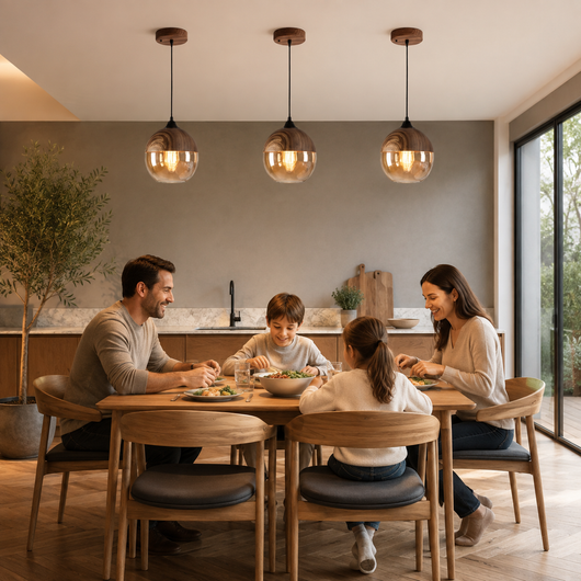 Warm Wood Pendant Light