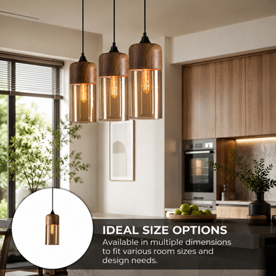 Warm Wood Pendant Light