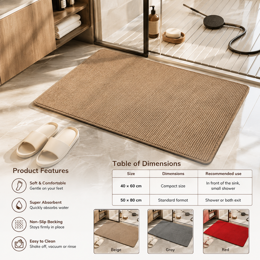 Luxe Mineral Bath Mat