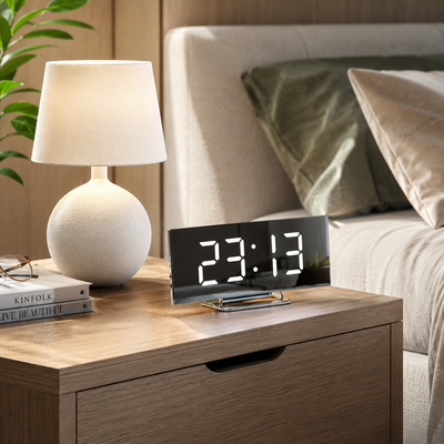 Curved LED Digital Alarm Clock
