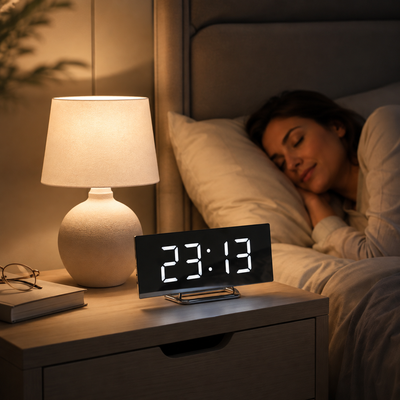 Curved LED Digital Alarm Clock