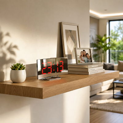 Curved LED Digital Alarm Clock