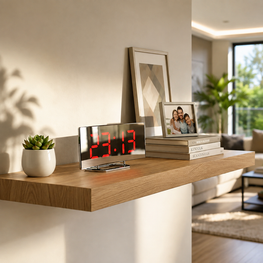 Curved LED Digital Alarm Clock
