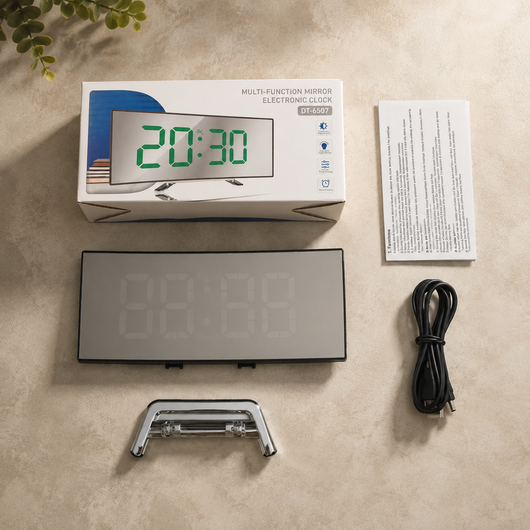 Curved LED Digital Alarm Clock