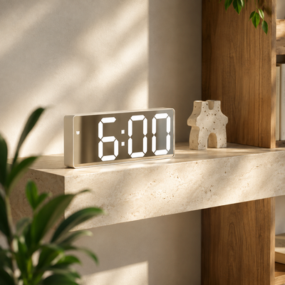 Mirror LED Digital Alarm Clock
