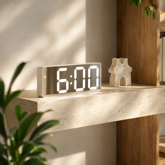 Mirror LED Digital Alarm Clock