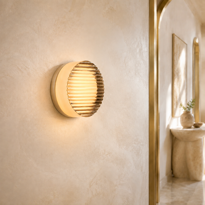 Textured Disk LED Wall Sconce