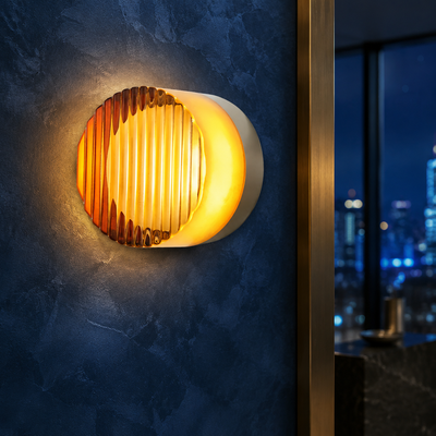 Textured Disk LED Wall Sconce