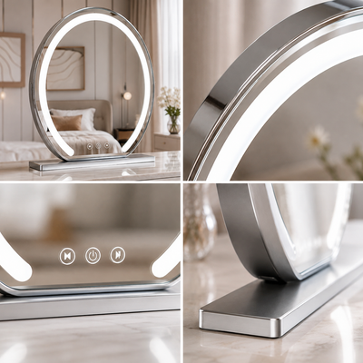 Rotating LED Vanity Mirror