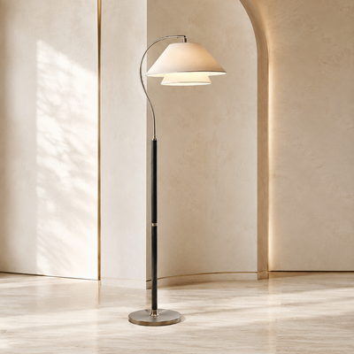 Cygnus Arched Wood Floor Lamp