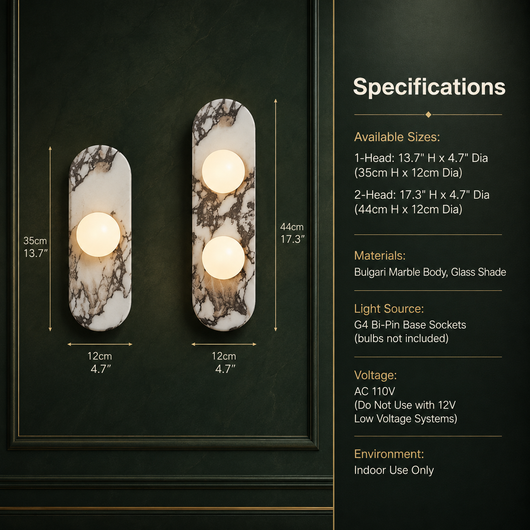 Perla Marble Wall Sconce