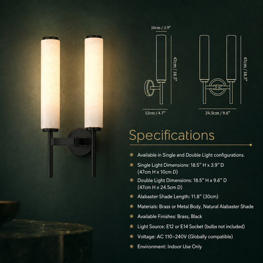 Lucent Alabaster Wall Sconce