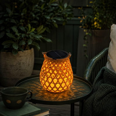 Solar Bamboo Garden Lantern