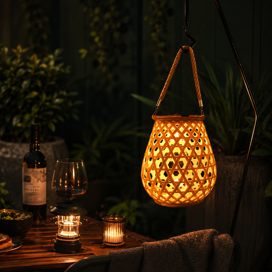 Solar Bamboo Garden Lantern