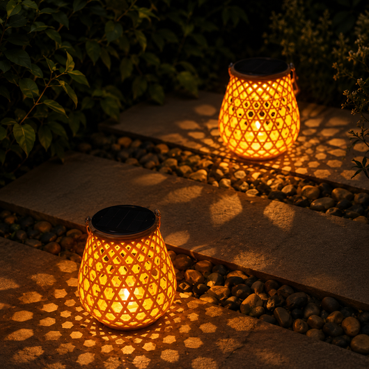 Solar Bamboo Garden Lantern