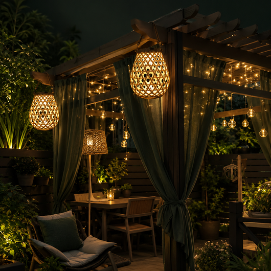 Solar Bamboo Garden Lantern