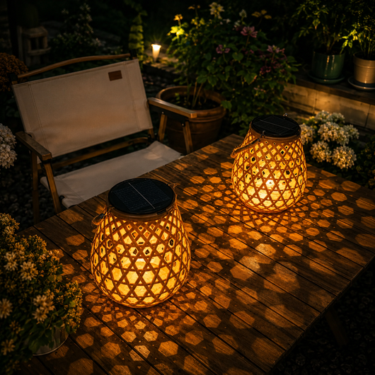 Solar Bamboo Garden Lantern