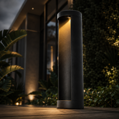 Modern Black Bollard Path Light