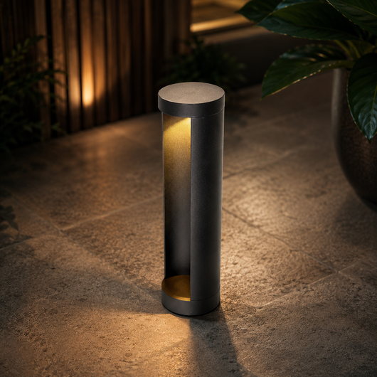 Modern Black Bollard Path Light