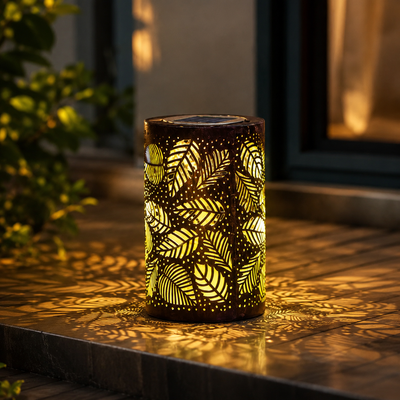 Solar Garden Leaf Lantern