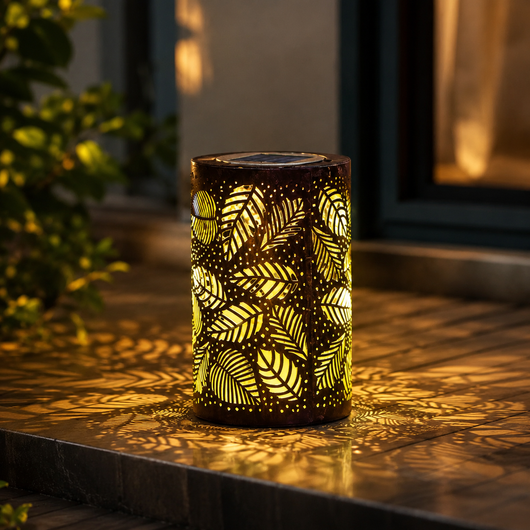 Solar Garden Leaf Lantern