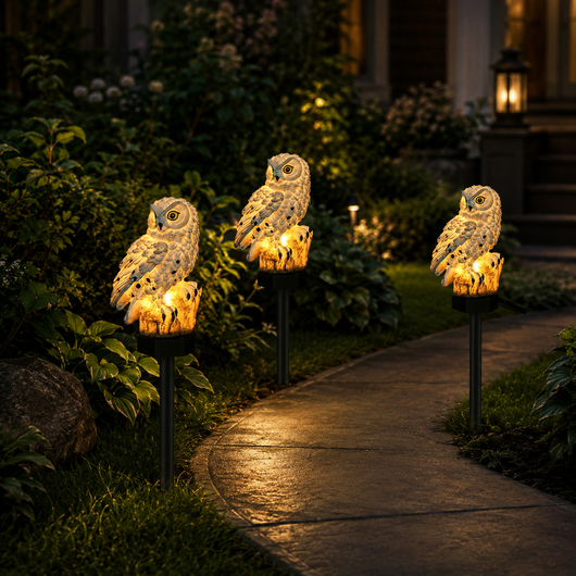 Solar Owl Garden Light