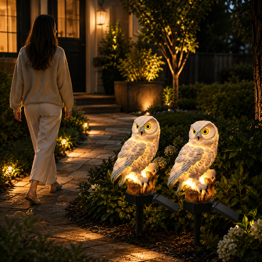 Solar Owl Garden Light