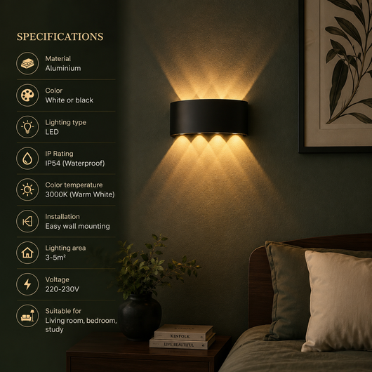 Stralix Indoor Outdoor LED Sconce