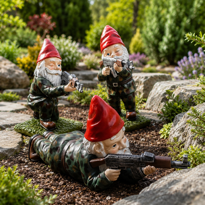 Drelix Military Garden Gnome