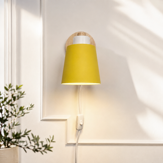 Wood & Metal Wall Reading Lamp