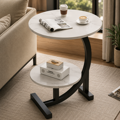 Luxe Two-Tier Mini Side Table