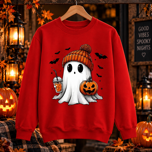 Ghost and Pumpkin Sweatshirt