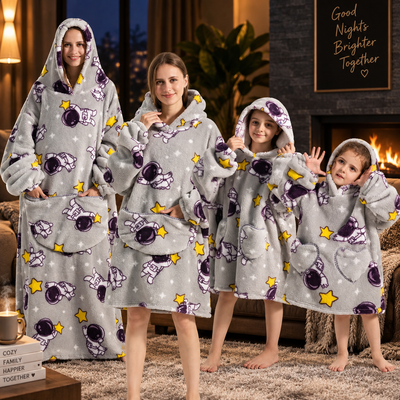 Pumpkin Print Hoodie Blanket