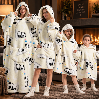 Pumpkin Print Hoodie Blanket