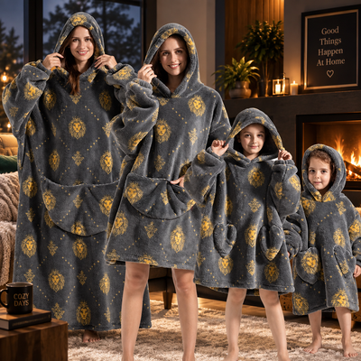 Pumpkin Print Hoodie Blanket